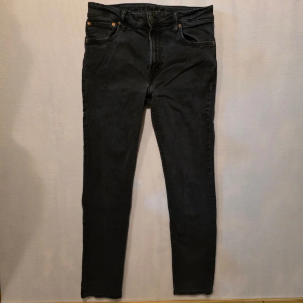 American Eagle Airflex+ Skinny Jeans Men 34x34 (31x30) Black Stretch Denim Pants